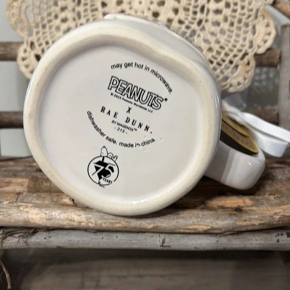 NWT! PEANUTS X RAE DUNN EVERYTHING SEEMS FINE CHARLIE BROWN DOUBLE-SIDED MUG - Picture 6 of 12